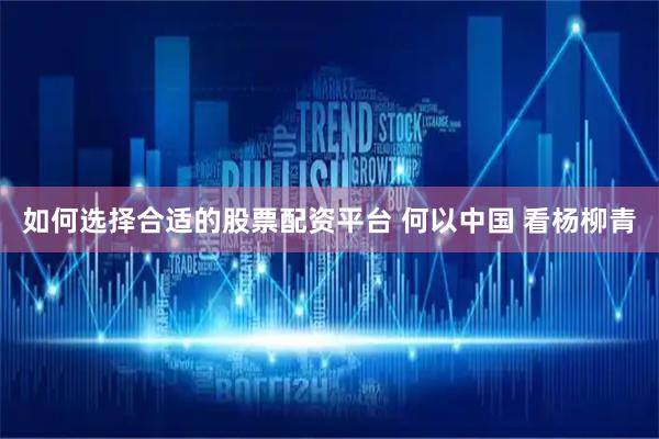 如何选择合适的股票配资平台 何以中国 看杨柳青